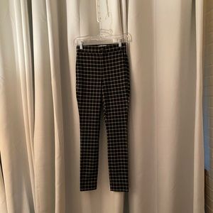 Hollister Black and White Checked Pants.